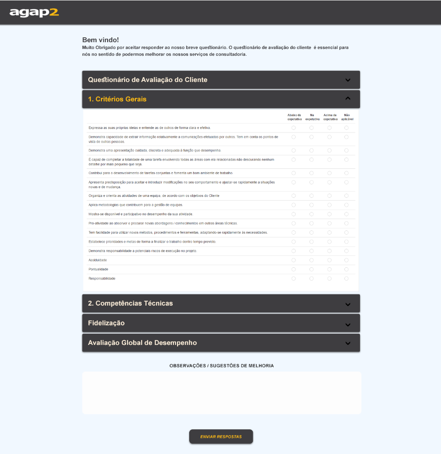 agap2IT Survey Theme Light